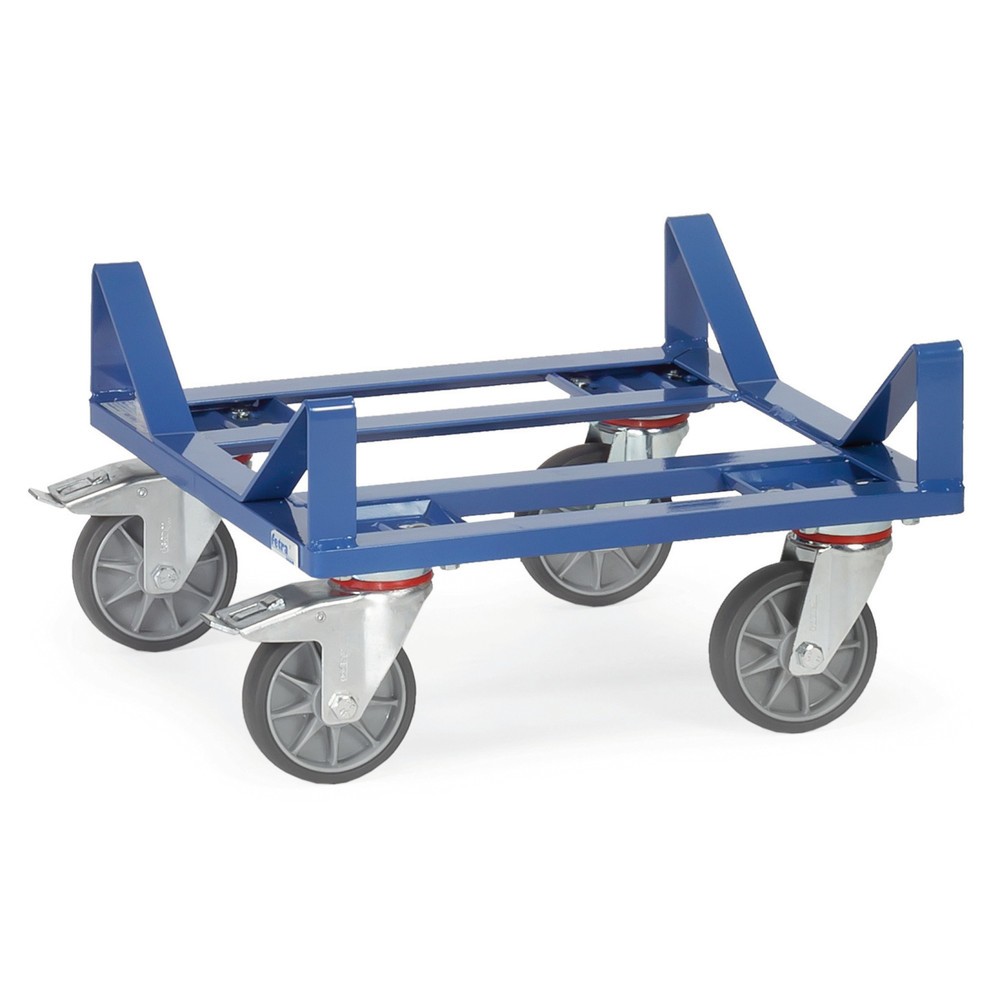 fetra® Rouleur de transport pour balles, acier à cornière, capacité de charge 400 kg, lxP 500 x 500 mm