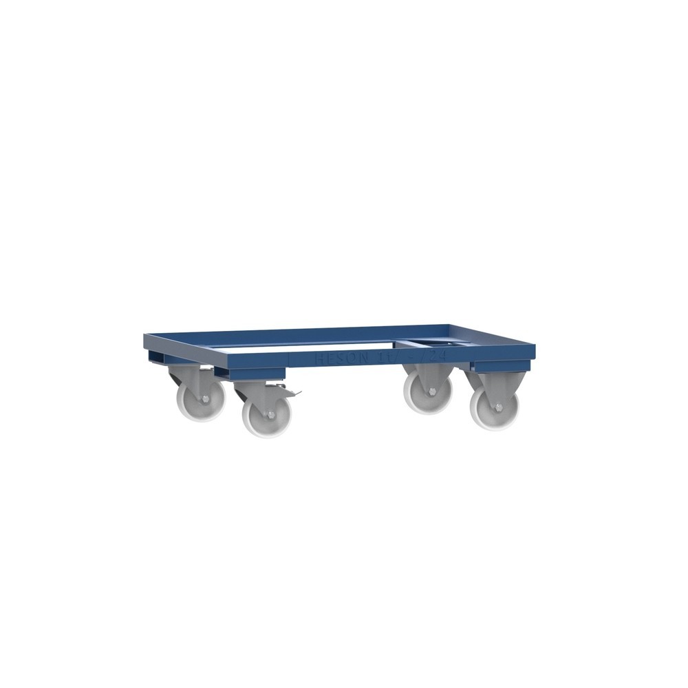 Rouleur pour caisse grillagée HESON®, peinte, pour des conteneurs de 800 x 600 mm, bleu gentiane