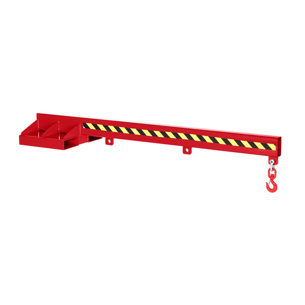 RR-Industrietechnik® Bras de charge type RLA, profondeur 2 400 mm, capacité de charge 100 - 1 000 kg, RAL 3000 rouge feu