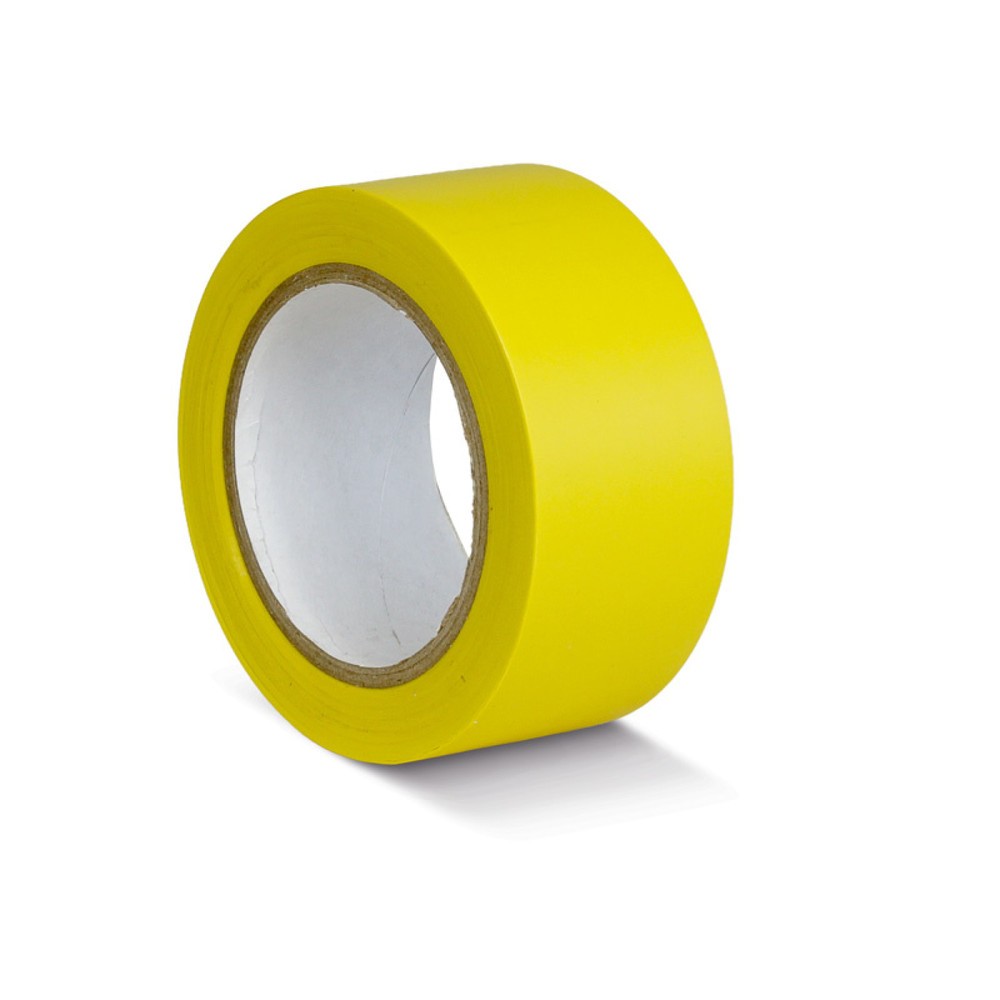 Ruban de marquage au sol en PVC, largeur 50 mm, longueur de rouleau 33 m, jaune