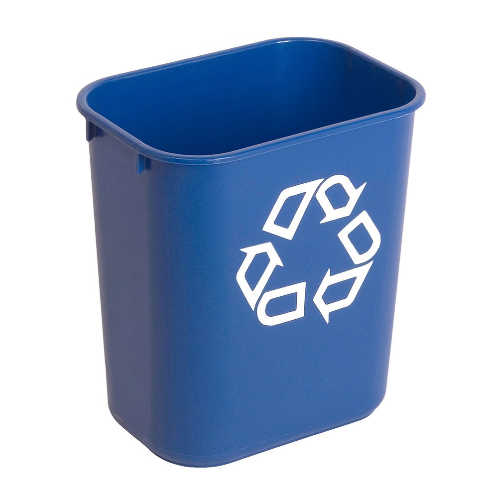 Rubbermaid® Conteneur à déchets rectangulaire, 12,9 litres, bleu