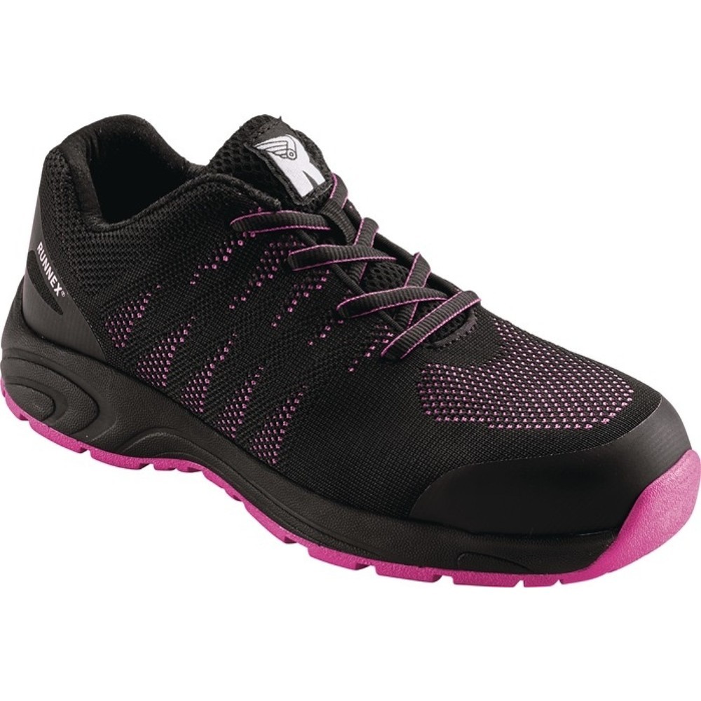 RUNNEX Damensicherheitsschuh GirlStar 5180, S1P SRC EN ISO 20344/20345, Größe 40 schwarz/pink, Polyester