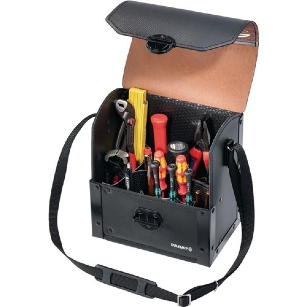 Trousse à outils l.220xP140xH250 mm 7 l cuir bovin PARAT