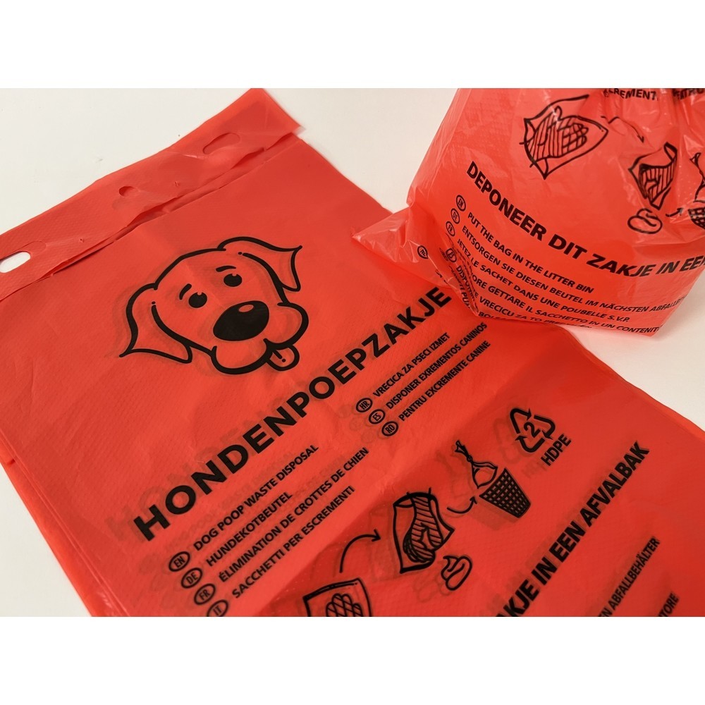 Sachets à excréments de chien, rouges, 5 000 pièces/UV