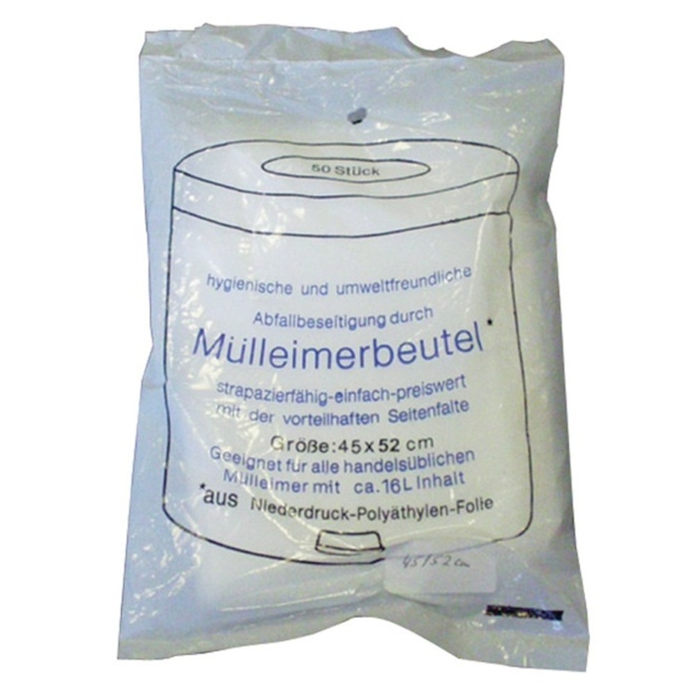 Sac poubelle l.620xL750 mm 60 l 7 µm transparent 50 pièces/rouleau