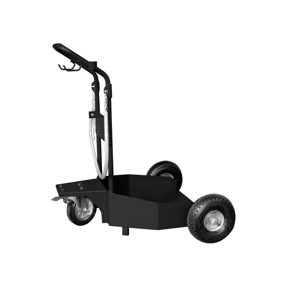 Chariot SAMOA-HALLBAUER pour fûts de 200 litres, 3 roues, accessoires inclus