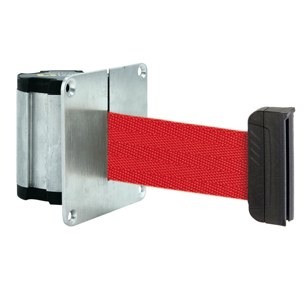 Sangle murale de délimitation L avec embout magnétique, longueur 3,7 m, rouge