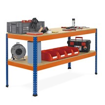 SCHULTE Werktisch mit 2 Spanplatten