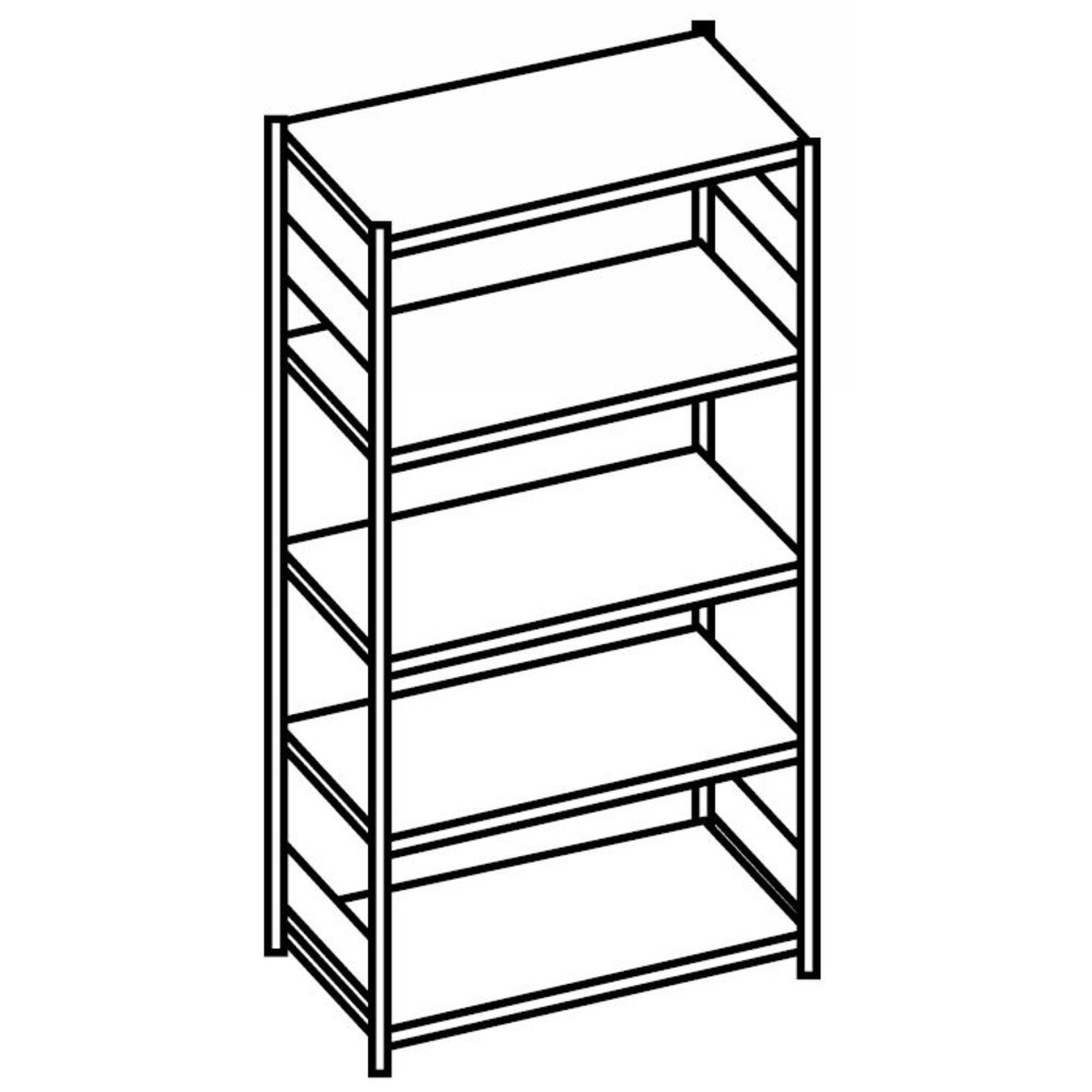 Fachbodenregal SCHULTE Steckmontage, Grundfeld, Fachlast 330 kg, enzianblau/verzinkt