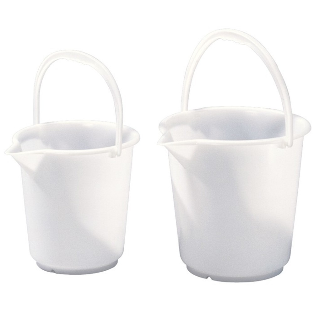 Seau 10,5 l HD-polyéthylène nature anse en plastique D. 286 mm hauteur 283 mm HÜ