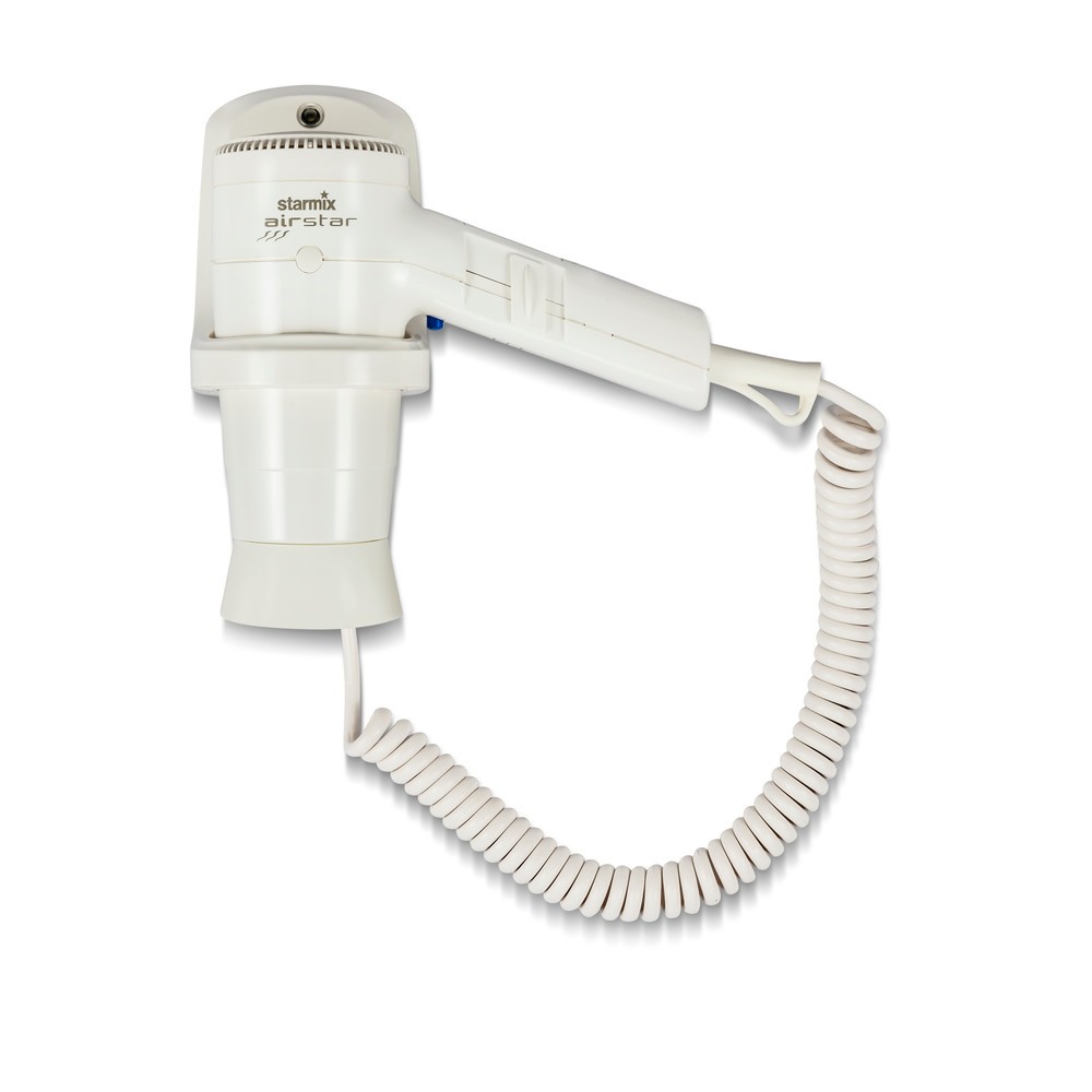 Sèche-cheveux manuel starmix HFTW 12, 1.200 W, support mural inclus, blanc