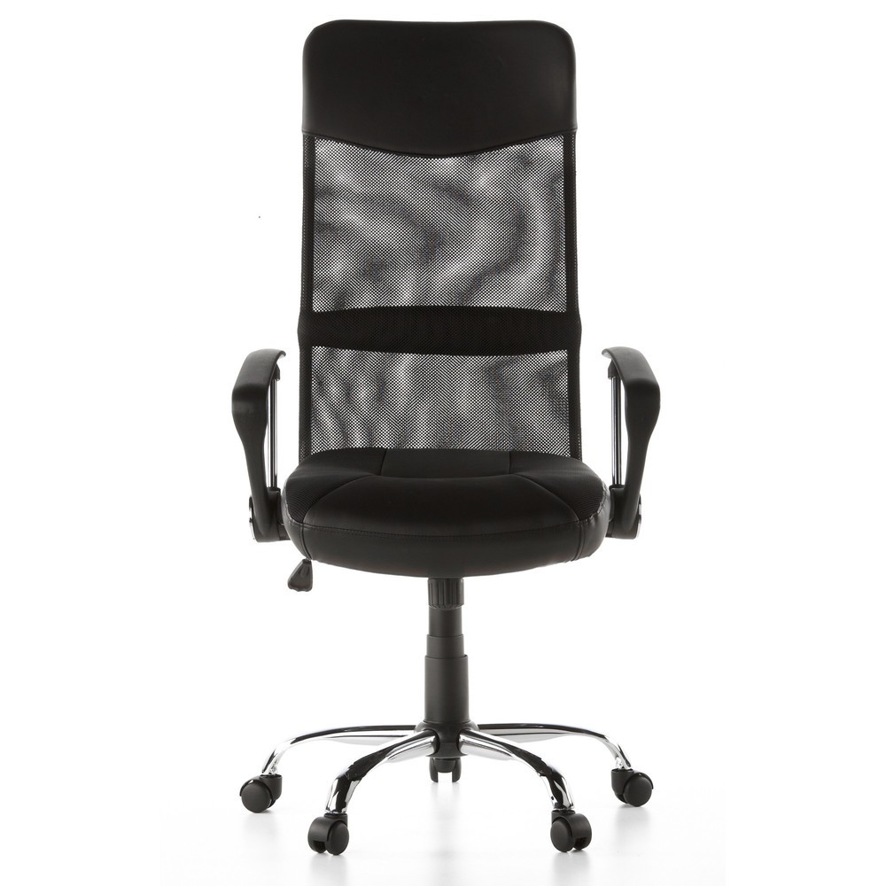 Siège de bureau / fauteuil de direction hjh OFFICE ARTON 20, similicuir/maille, noir