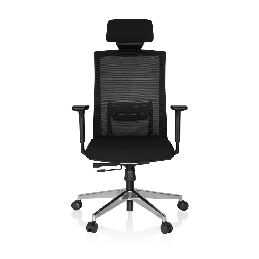 Siège de bureau / fauteuil de direction hjh OFFICE CAPTIVA tissu/maille, noir