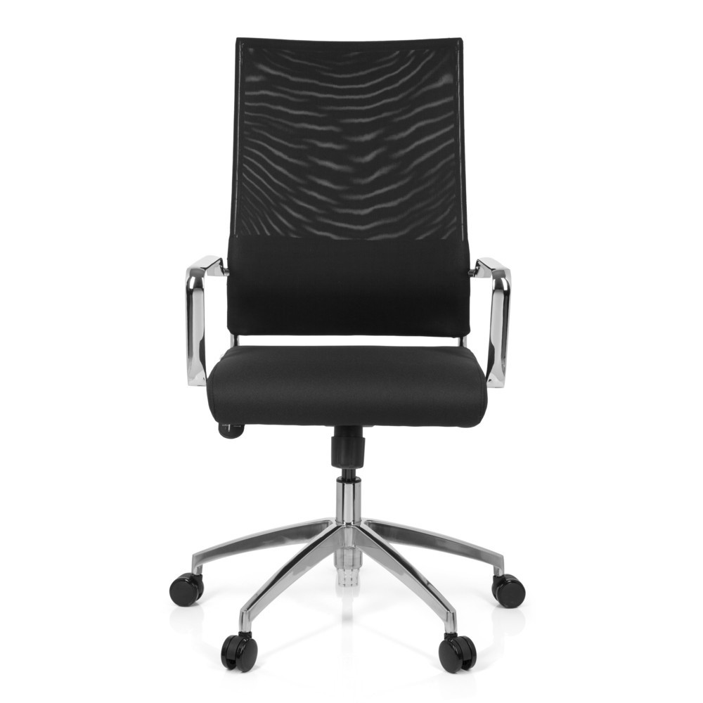 Siège de bureau / siège pivotant hjh OFFICE LUCANO PRO tissu/maille, noir