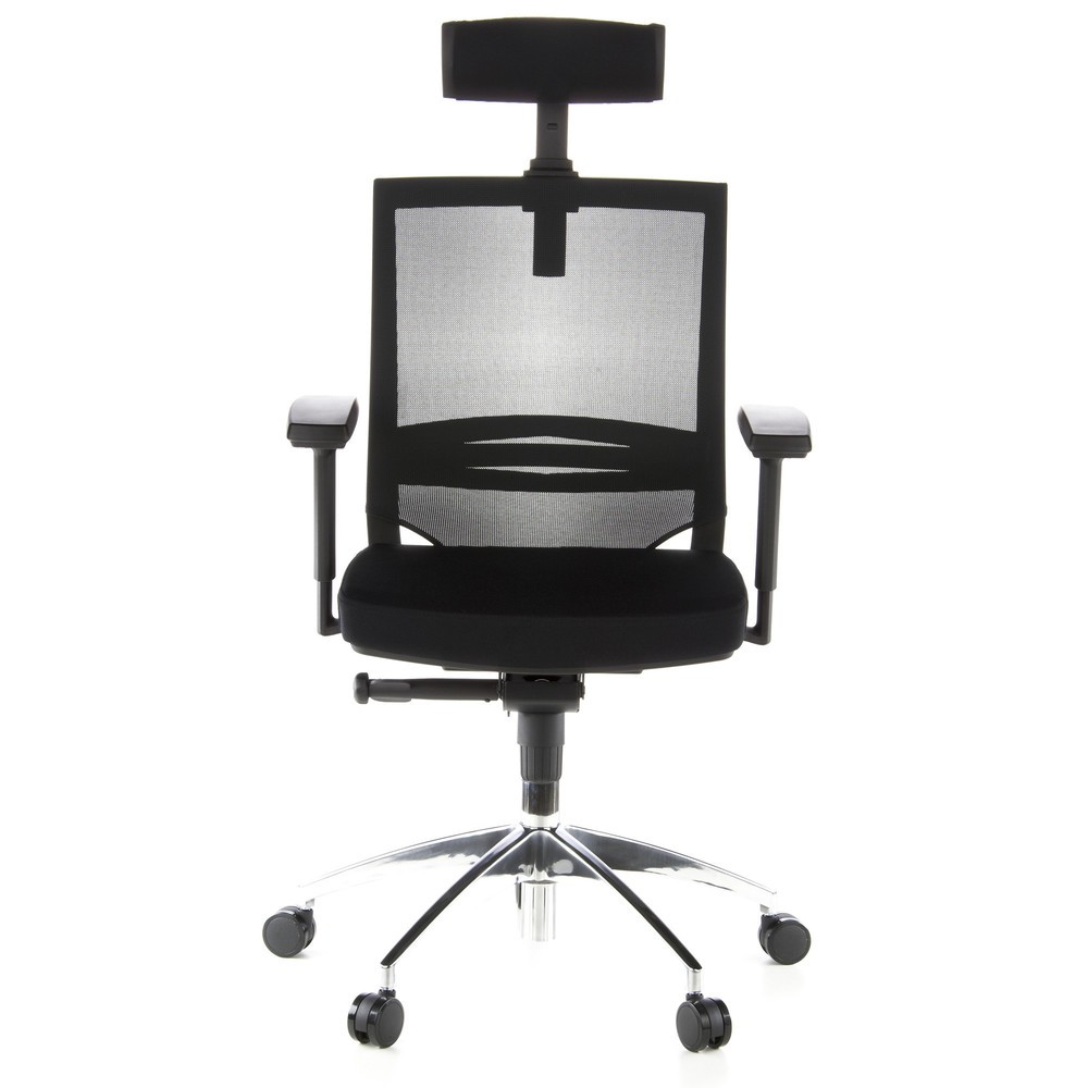 Siège de bureau / fauteuil de direction hjh OFFICE PORTO MAX tissu, noir