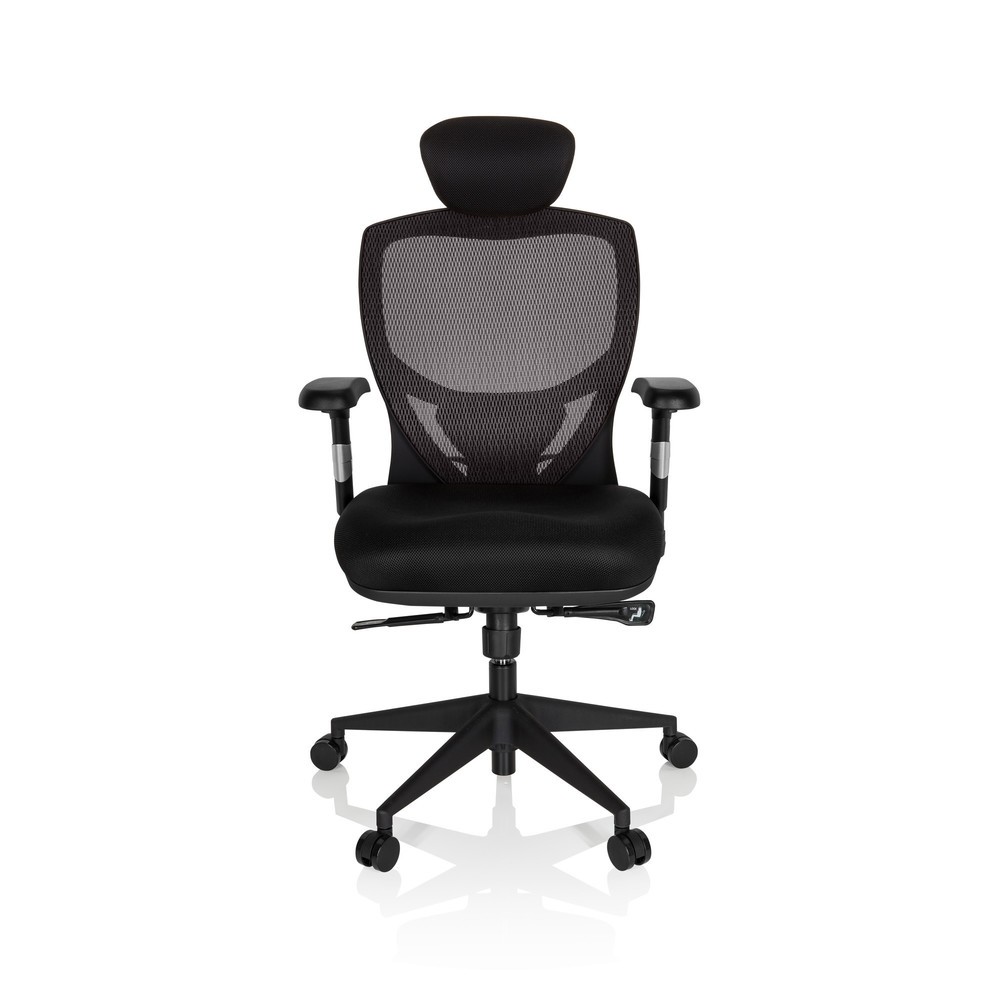 Siège de bureau / fauteuil de direction hjh OFFICE VENUS BASE tissu, gris/noir