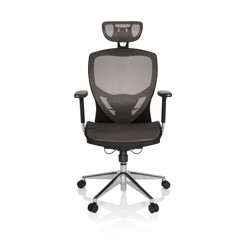 Siège de bureau / fauteuil de direction hjh OFFICE VENUS ONE gris argenté / noir