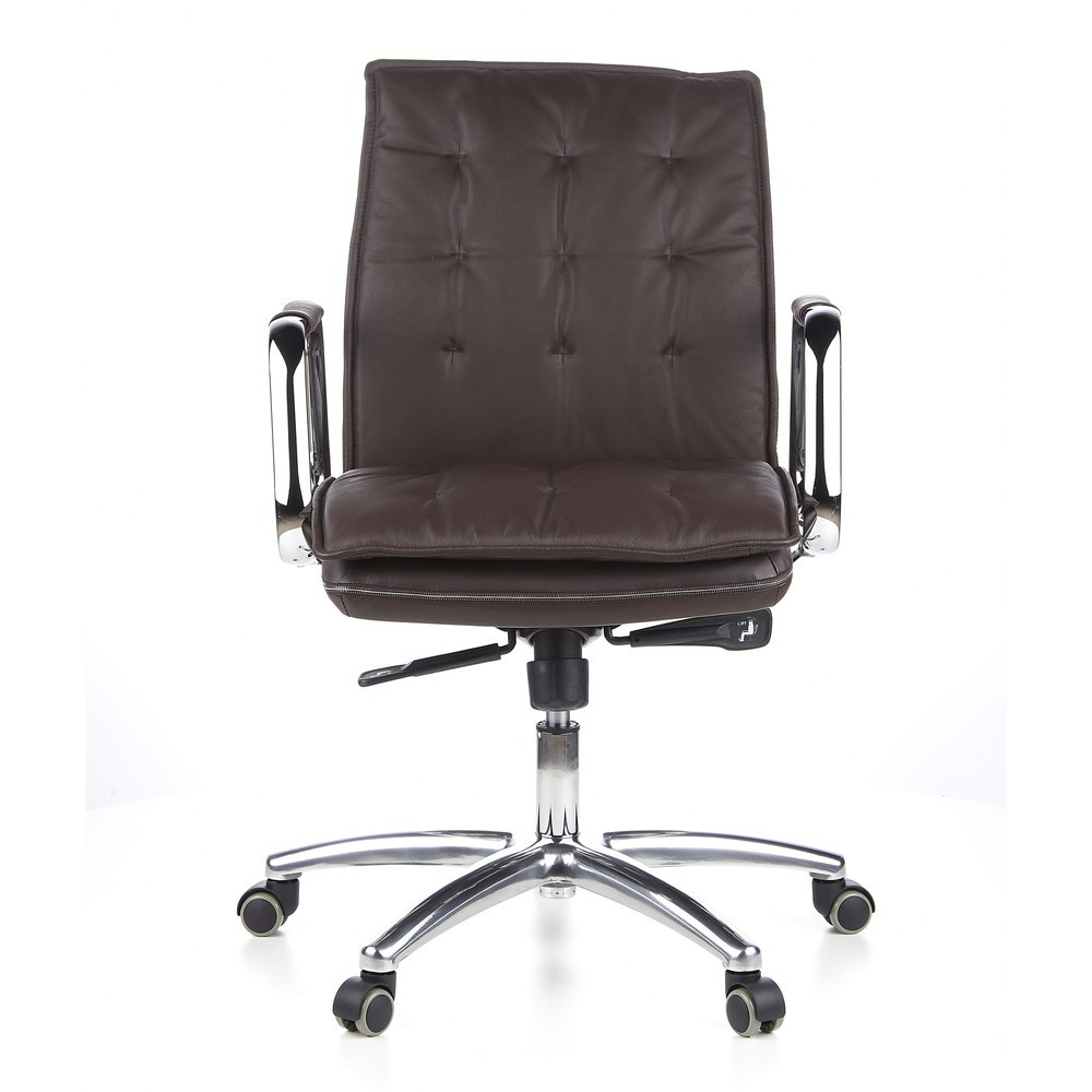 Siège de bureau / fauteuil de direction hjh OFFICE VILLA 10 cuir, marron