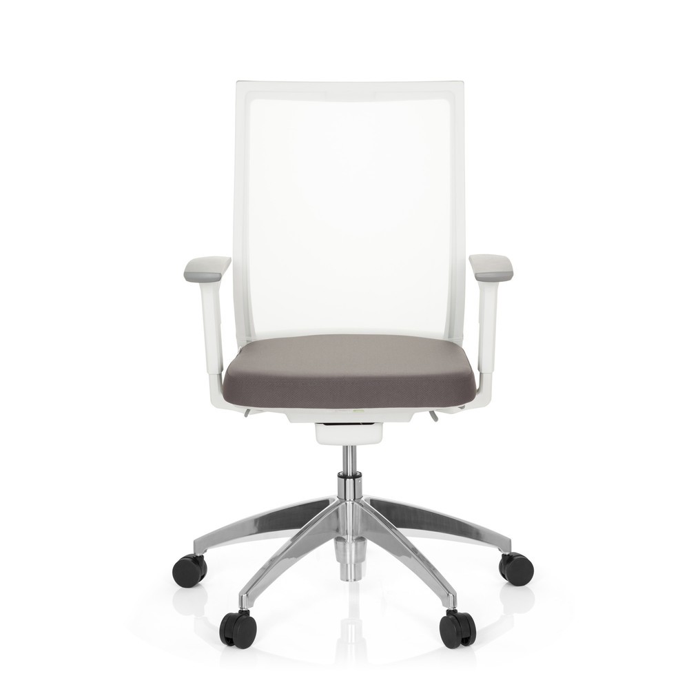 Siège de bureau / siège pivotant hjh OFFICE ASPEN tissu, gris/blanc