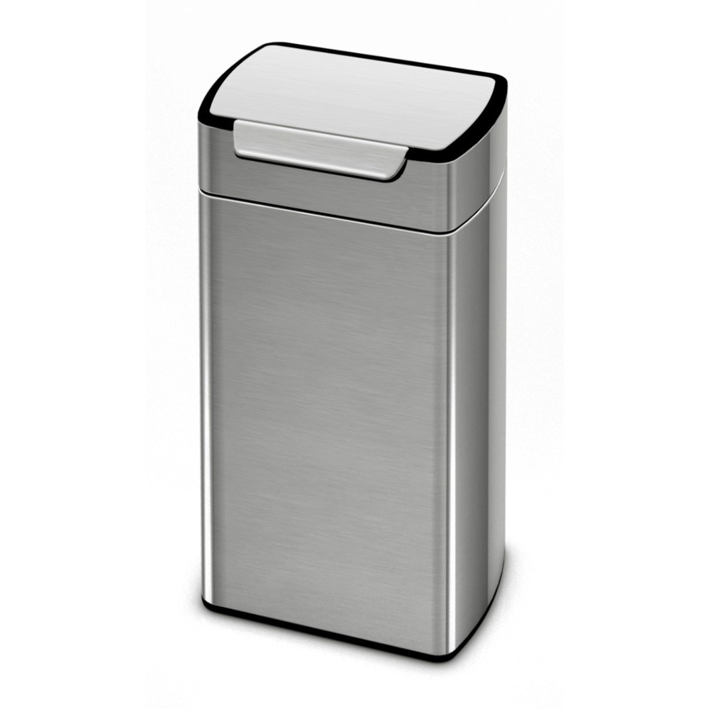 SIMPLEHUMAN Abfallbehälter Rectangular Touch-Bar, 30 Liter, Edelstahl mattiert