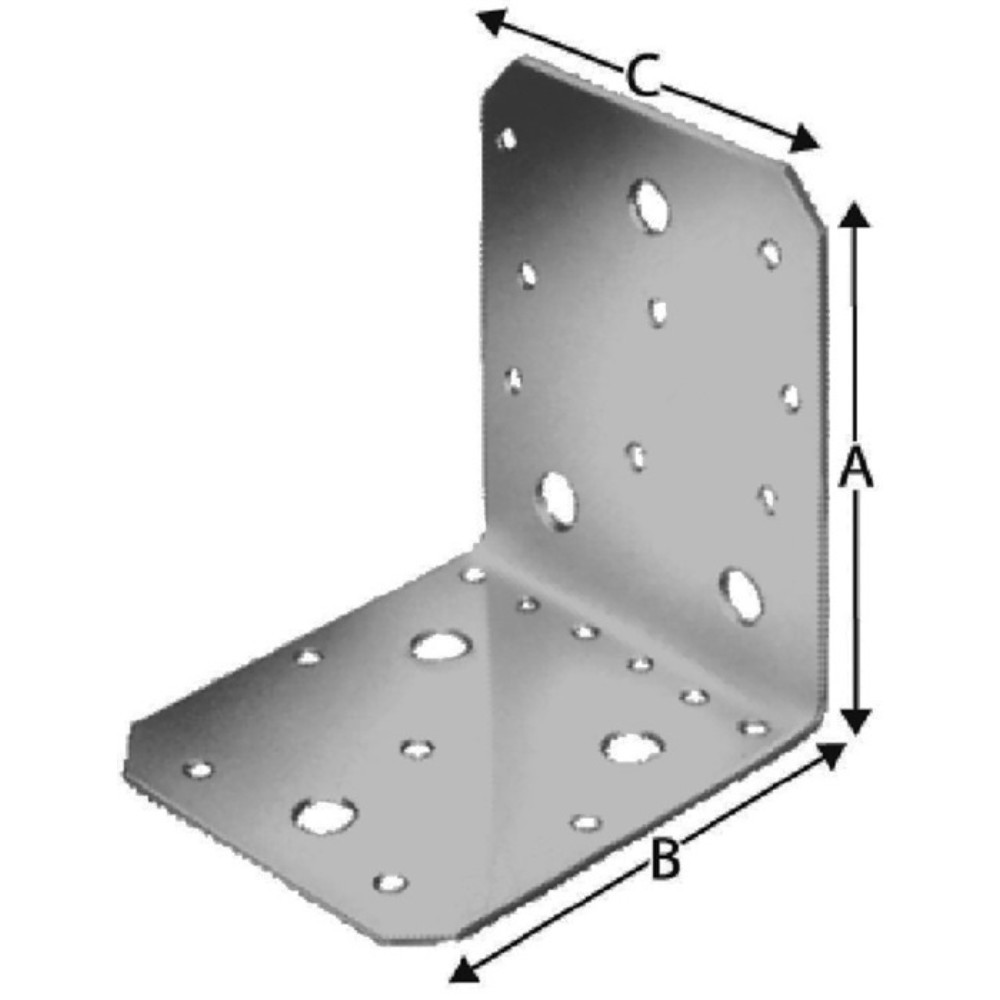 SIMPSON STRONG TIE Winkelverbinder AB, Anzahl Löcher8/3 / 11/3 S.3 mm, AB105 103 x 103x90mm, ETA 06/0106