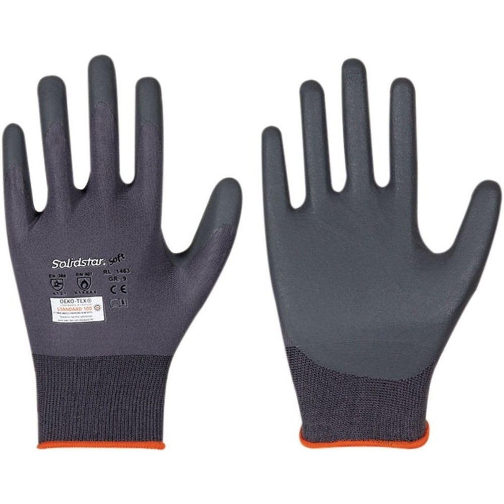 Solidstar Soft 1463 Handschuhe Gr.10, grau