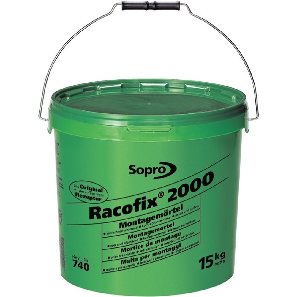 SOPRO Mortier de montage Racofix® 2000, 1:3 parts de volume (eau / mortier) 15 kg, seau