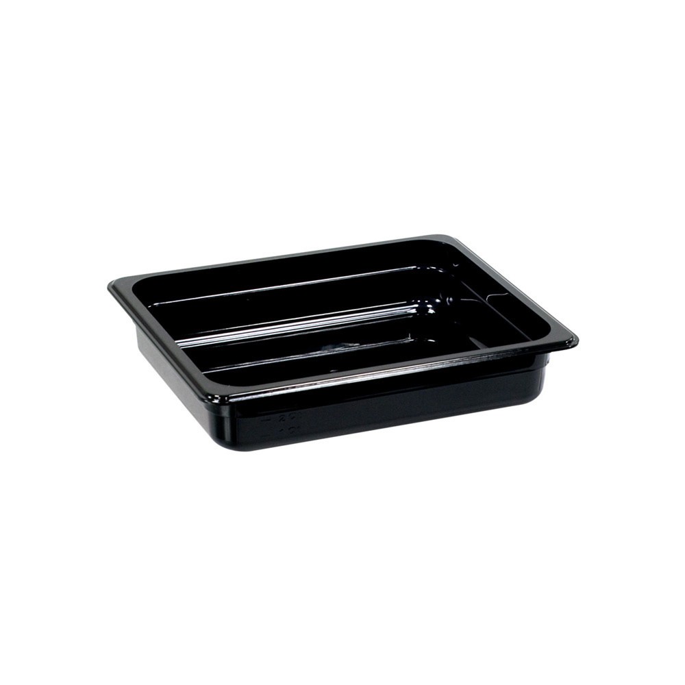 Stalgast Gastronormbehälter, Polycarbonat, schwarz, GN 1/2 (65 mm)