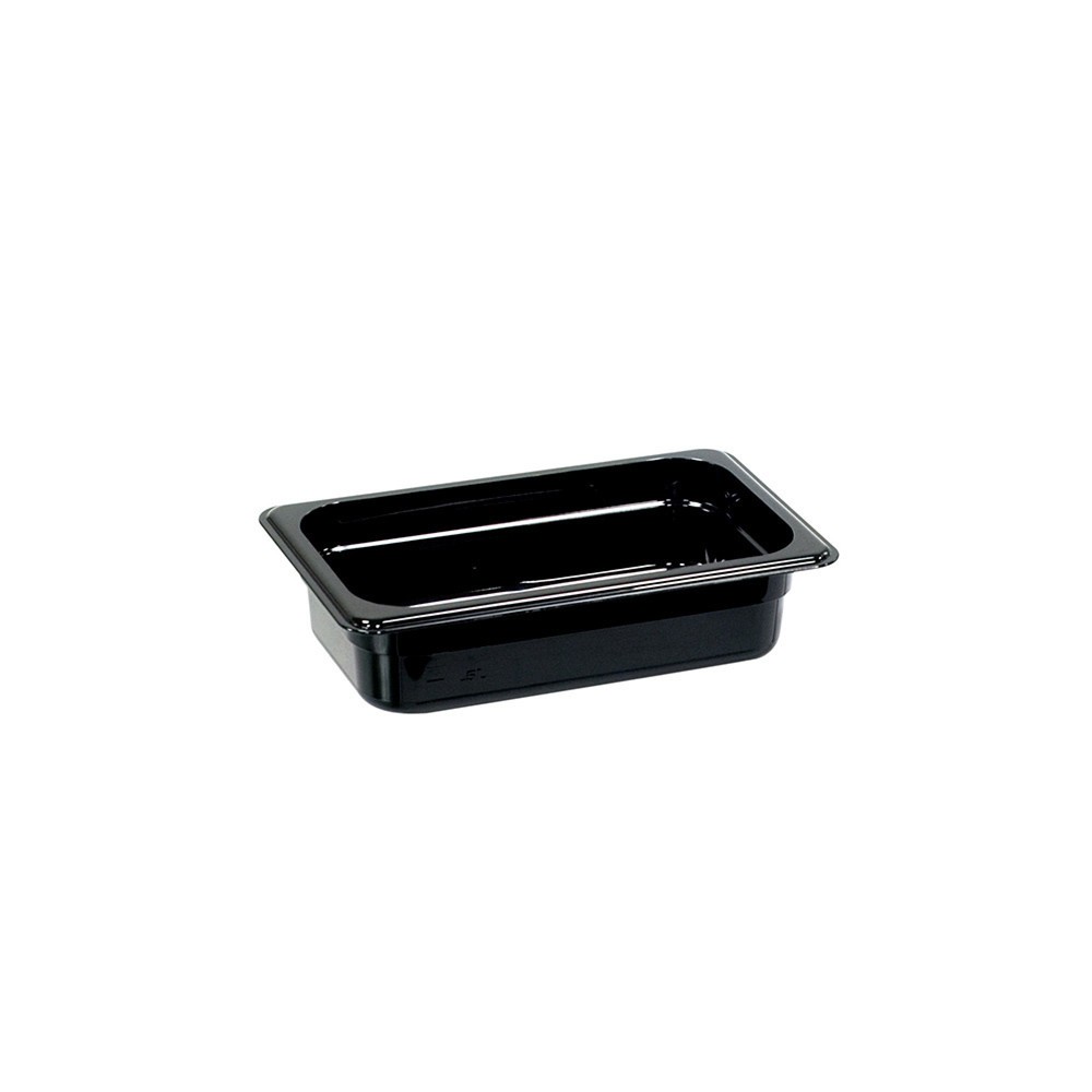 Stalgast Gastronormbehälter, Polycarbonat, schwarz, GN 1/4 (65 mm)