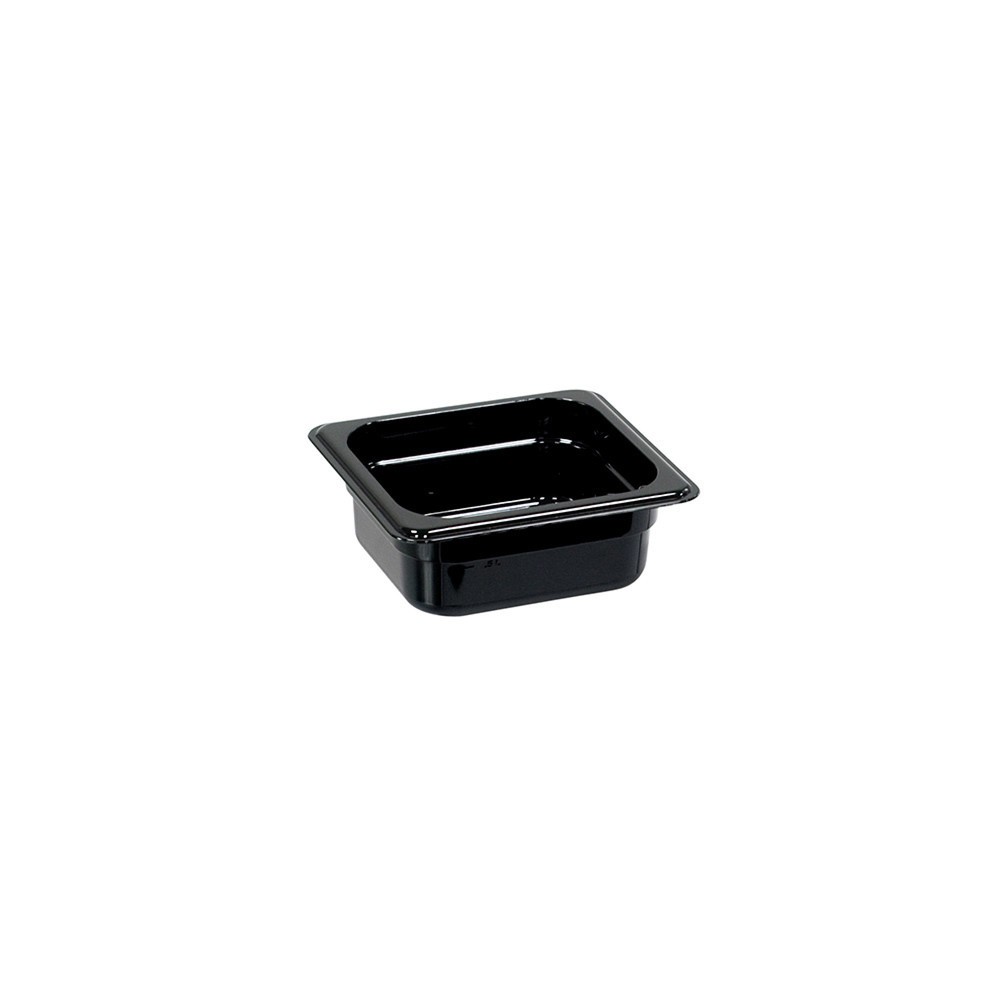 Stalgast Gastronormbehälter, Polycarbonat, schwarz, GN 1/6 (65 mm)