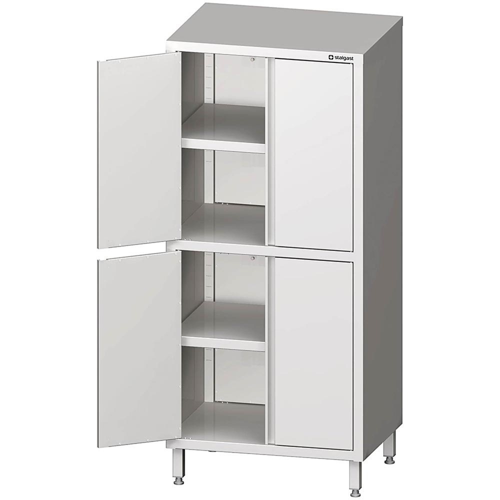 Stalgast Hochschrank mit Flügeltüren, 700x600x1800 mm, mit zwei Schrankräumen, verschweisst