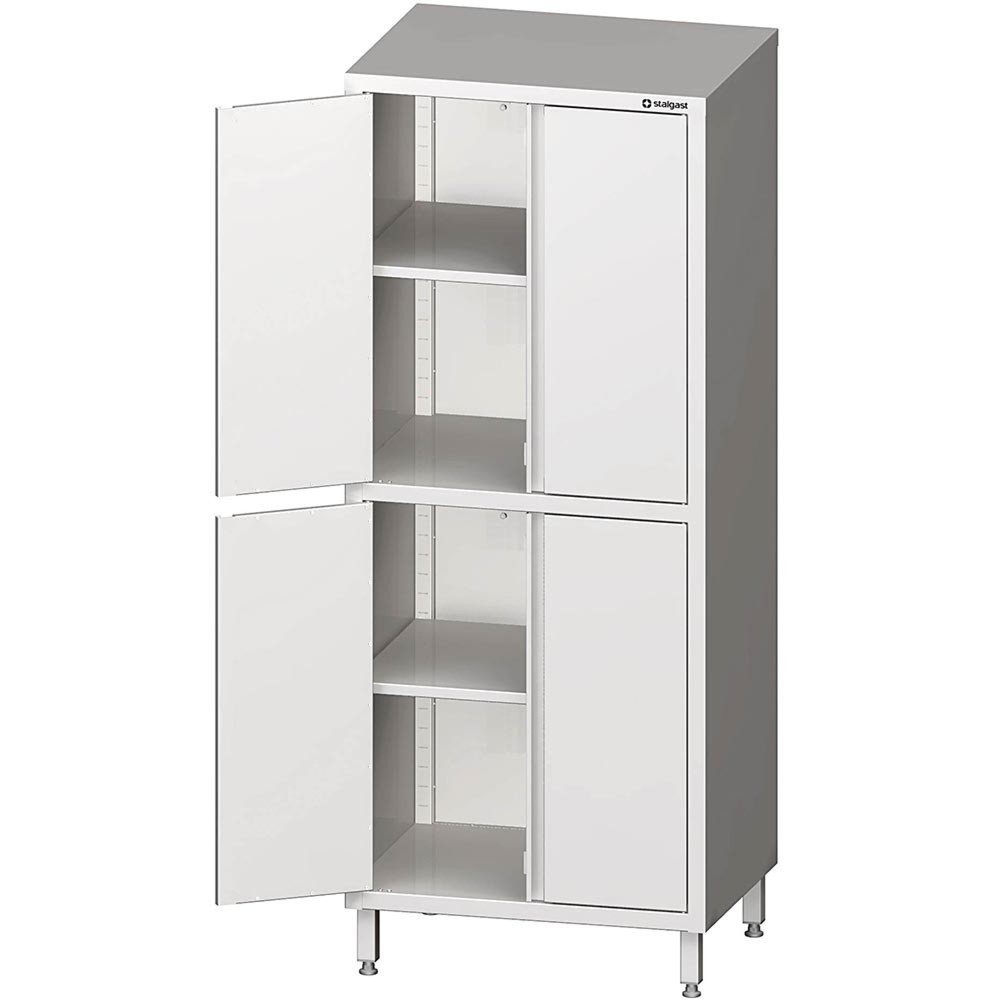 Stalgast Hochschrank mit Flügeltüren, 700x500x2000 mm, mit zwei Schrankräumen, verschweisst