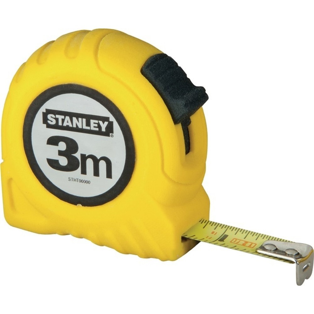 STANLEY Taschenrollbandmass L.3m B.12,7mm mm/cm EG II Ku.Festst.SB