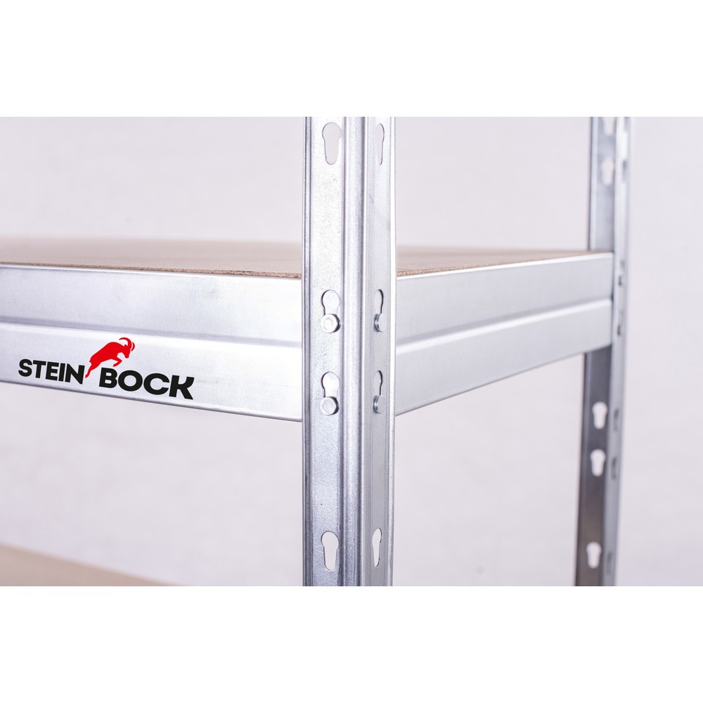 Produktabbildung Nr. 5: Steinbock® Fachbodenregal Rivet 1 verzinkt, Fachlast 250 kg, HxBxT 1.800 x 900 x 450 mm