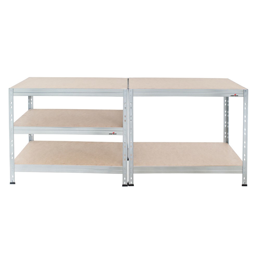 Produktabbildung Nr. 6: Steinbock® Fachbodenregal Rivet 1 verzinkt, Fachlast 250 kg, HxBxT 1.800 x 900 x 450 mm