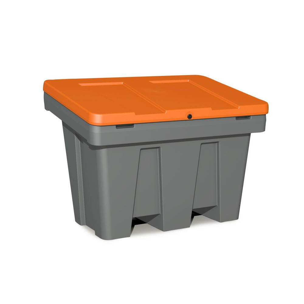 Streugutbehälter GB 300, grau/orange, 300 Liter