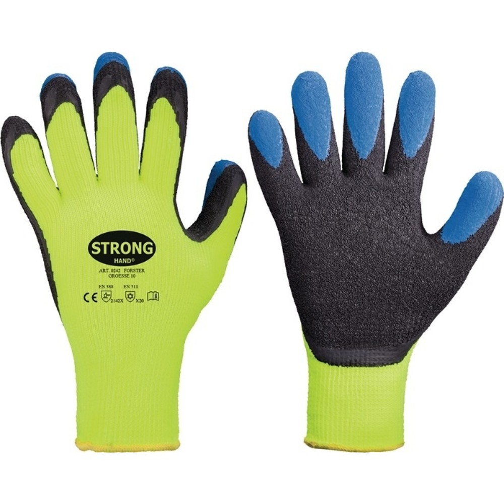 STRONGHAND Handschuhe Forster Gr.9 neon-gelb/blau