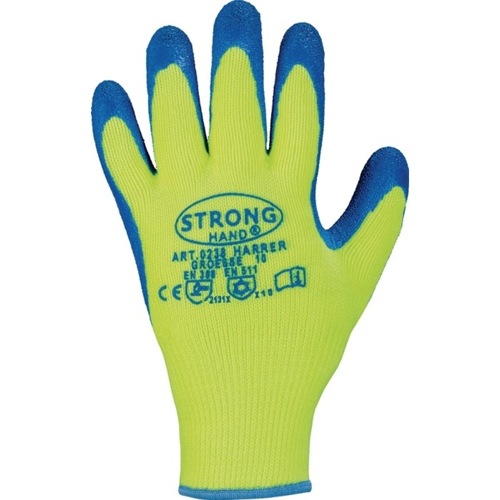 STRONGHAND Handschuhe Harrer Gr.10 gelb/blau EN 388