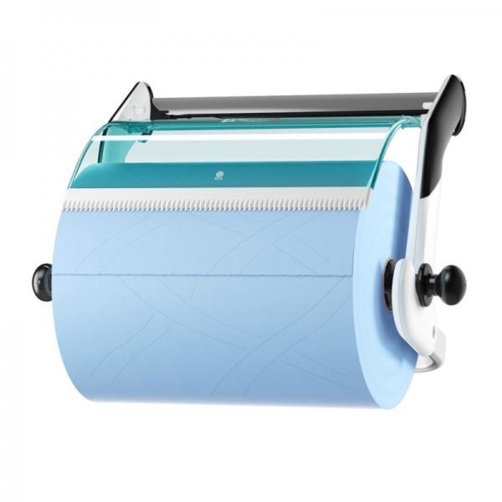 Support mural TORK® Performance pour grands rouleaux, blanc/turquoise