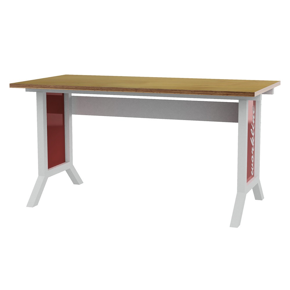 Système de poste de travail, table de base, réglage électrique de la hauteur Bedrunka+Hirth, rouge rubis