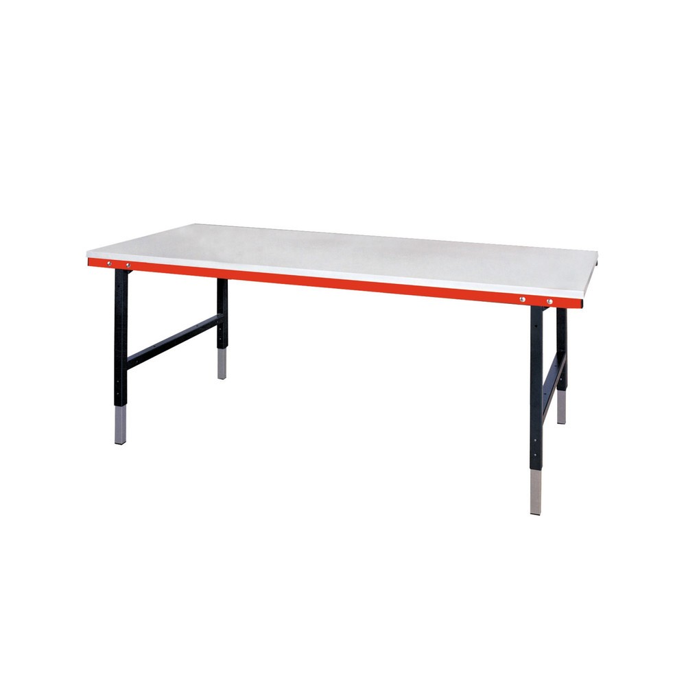 Rocholz Table d’emballage et de travail, capacité de charge de 200 kg, Hxlxp 690-960 x 2 000 x 920 mm