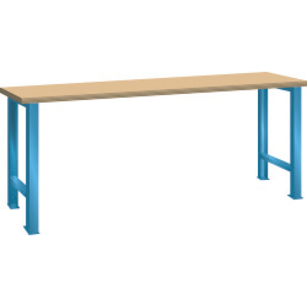 Table d'établi LISTA, HxlxP 840 x 1 500 x 750 mm, capacité de charge 600 kg, bleu clair