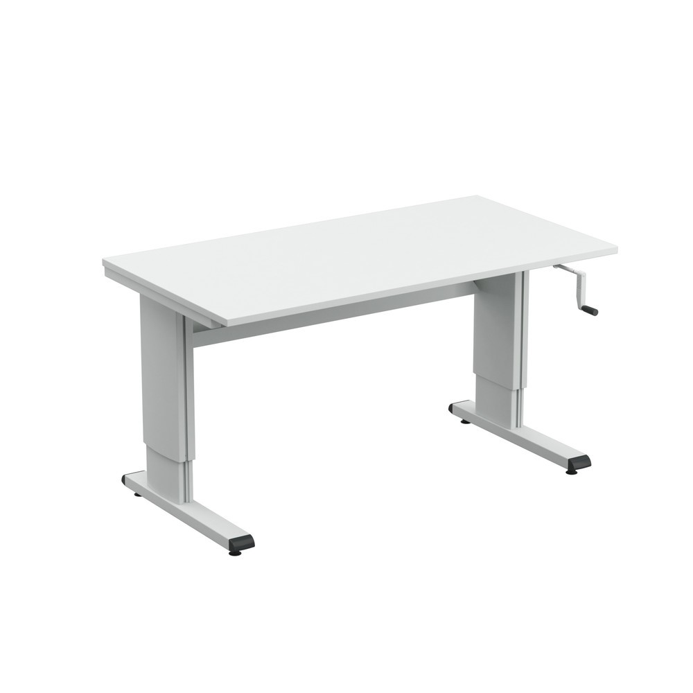 Table de travail TRESTON, type WB, réglable en hauteur, manivelle, L x P 1 500 x 800 mm