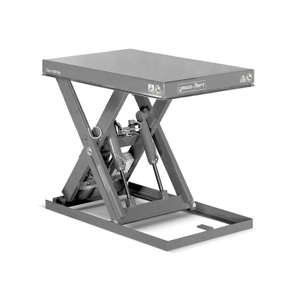 Table élévatrice à ciseaux ERGO- LIFT, CC 500 kg, plate-forme de 1 500 x 800 mm