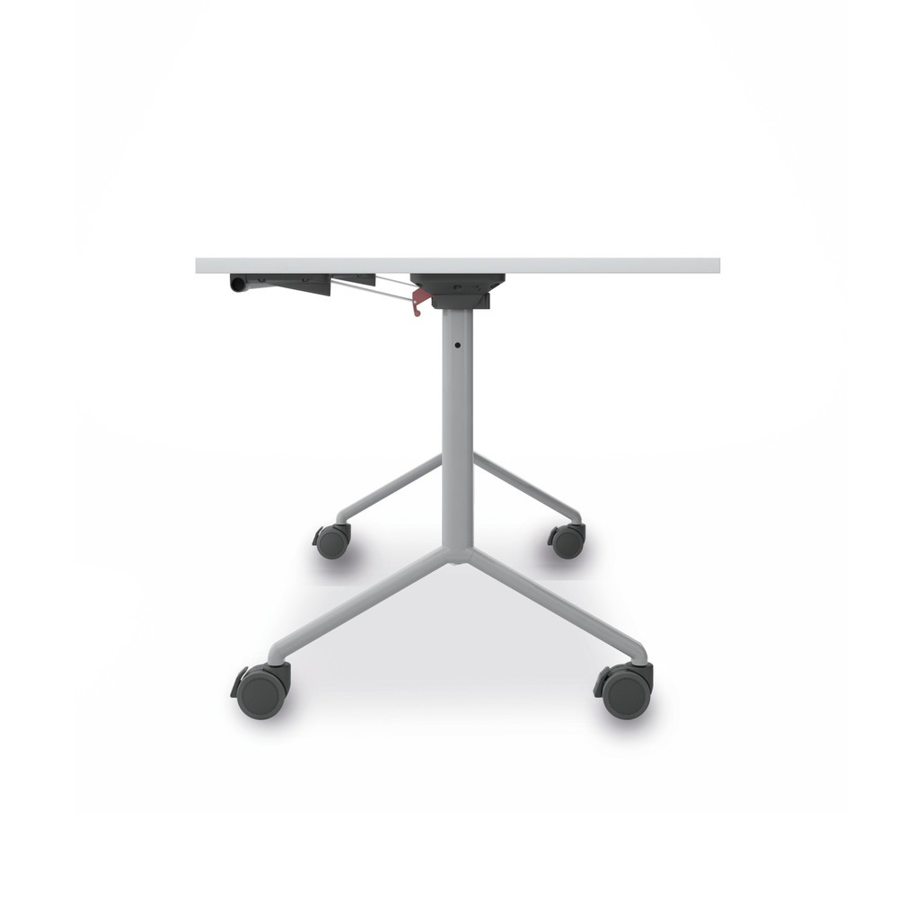 Table pliante sur roulettes, l x P 1 600 x 800 mm, blanc