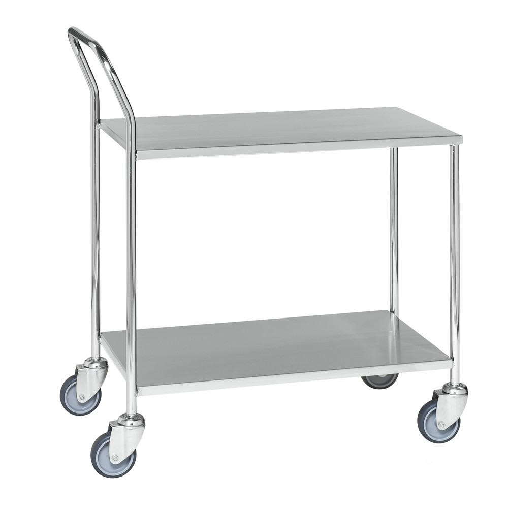 Table servante en acier inoxydable, HxlxP 960 x 430 x 840 mm, avec frein