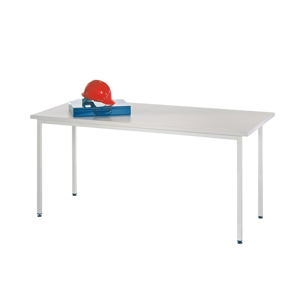 HEMMDAL Table trapézoïdale, lxP 1 200 x 600 mm, gris clair