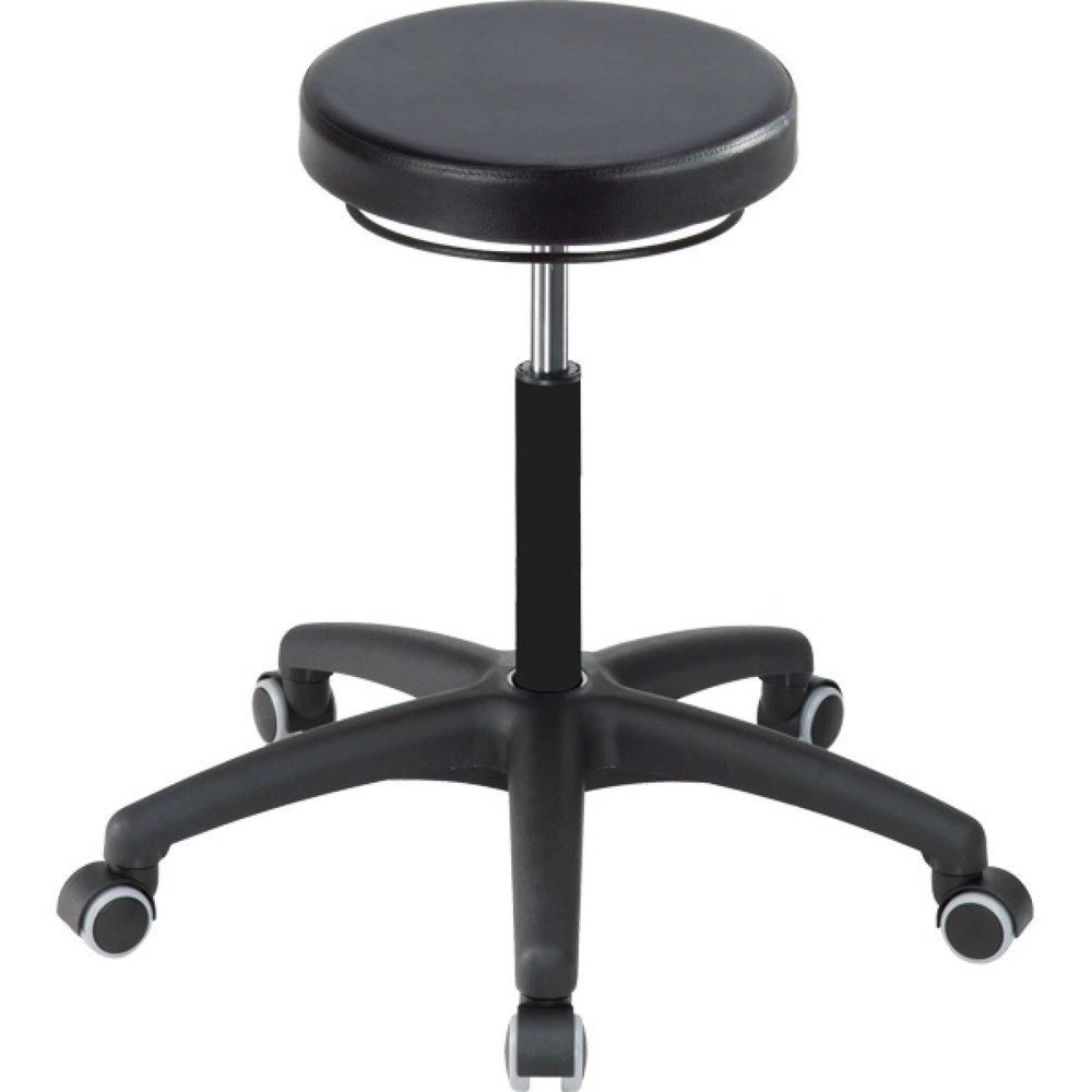 Tabouret Universal Plus, assise en PU, hauteur d’assise 425-555 mm, base plastique, roulettes