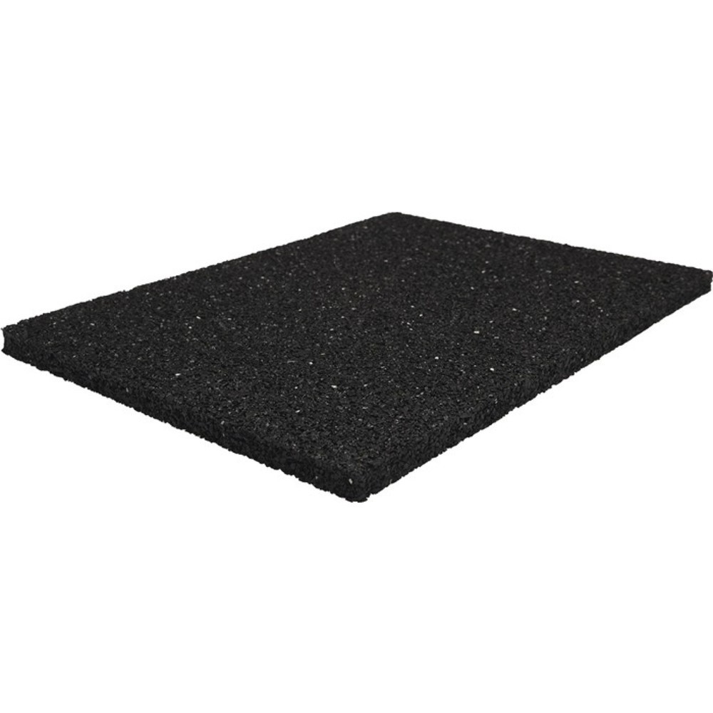 Tapis de protection des constructions, noir, caoutchouc granulé, largeur 1,25 m longueur 10 m épaisseur 6 mm, sans insert en tissu