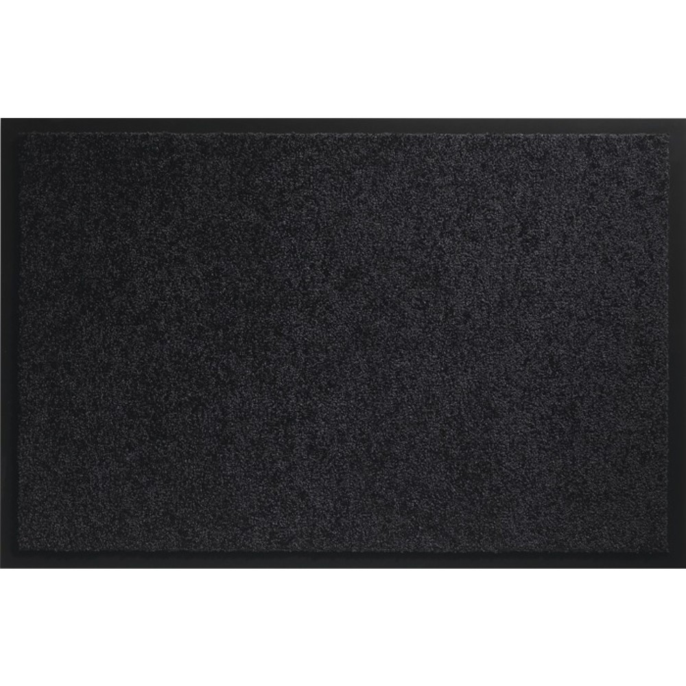 Paillasson lavable, L 600 x l 900 x E 8 mm, noir polyamide